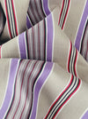 Lilac, blue and beige striped ticking. Spain c.1950 - Lot of 2 pieces