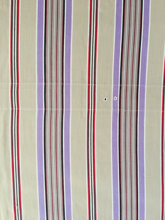 Lilac, blue and beige striped ticking. Spain c.1950 - Lot of 2 pieces