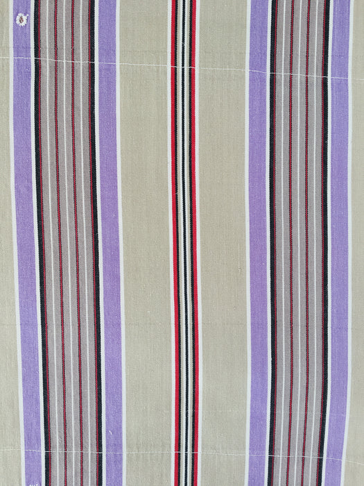 Lilac, blue and beige striped ticking. Spain c.1950 - Lot of 2 pieces