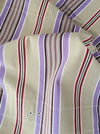 Lilac, blue and beige striped ticking. Spain c.1950 - Lot of 2 pieces
