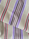 Lilac, blue and beige striped ticking. Spain c.1950 - Lot of 2 pieces
