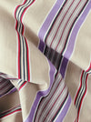 Lilac, blue and beige striped ticking. Spain c.1950 - Lot of 7 pieces