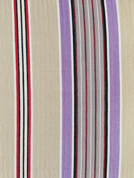 Lilac Stripes Antique European Ticking Fabric Recovered Panels REC-RA-LILA-002 - Ticking Depot