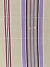 Lilac, blue and beige striped ticking. Spain c.1950 - Lot of 7 pieces