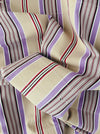 Lilac, blue and beige striped ticking. Spain c.1950 - Lot of 7 pieces