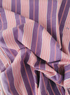 Lilac and pink striped ticking. Spain c.1950 - 130×140 cm