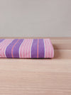 Lilac and pink striped ticking. Spain c.1950 - 130×140 cm