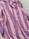 Lilac and pink striped ticking. Spain c.1950 - 130×140 cm