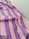 Lilac and pink striped ticking. Spain c.1950 - 130×140 cm