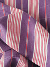 Lilac and pink striped ticking. Spain c.1950 - 130×140 cm
