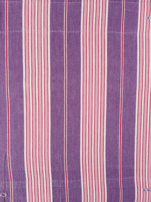Lilac and pink striped ticking. Spain c.1950 - 130×140 cm