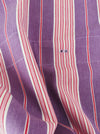 Lilac and pink striped ticking. Spain c.1950 - 130×140 cm