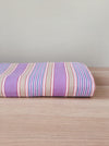 Lilac, blue and beige striped ticking. Spain c.1950 - 55×100 cm