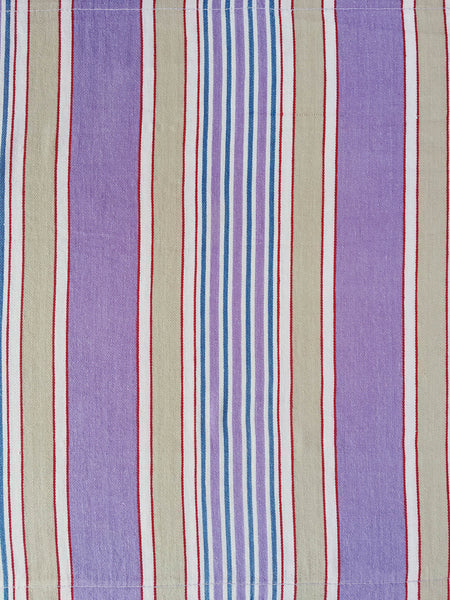 Lilac Stripes Antique European Ticking Fabric Recovered Panels REC-RA-LILA-005 - Ticking Depot