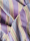 Lilac, blue and beige striped ticking. Spain c.1950 - 55×100 cm