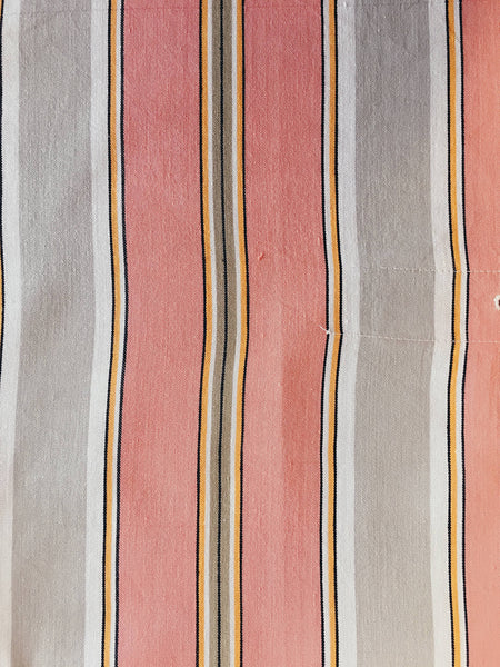 Orange Stripes Antique European Ticking Fabric Recovered Panels REC-RA-NARANJA-001 - Ticking Depot