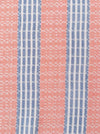 Orange and light gray striped and checked ticking. Spain c.1940 - 37×130 cm