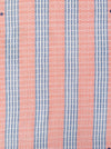 Orange and light gray striped and checked ticking. Spain c.1940 - 37×130 cm