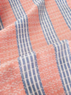 Orange and light gray striped and checked ticking. Spain c.1940 - 37×130 cm