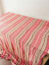 Beige and orange striped ticking. Extra soft. Spain c.1940 - Lot of 3 pieces