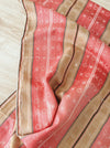 Beige and orange striped ticking. Extra soft. Spain c.1940 - Lot of 3 pieces