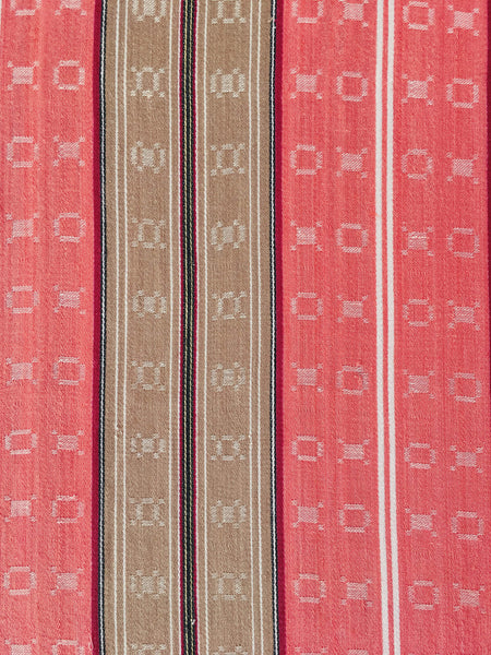 Orange Stripes Antique European Ticking Fabric Recovered Panels REC-RA-NARANJA-003 - Ticking Depot