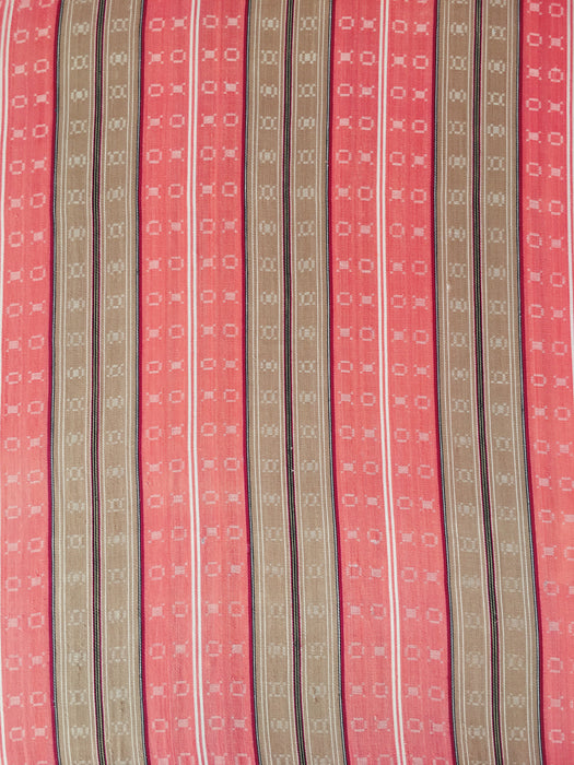 Beige and orange striped ticking. Extra soft. Spain c.1940 - Lot of 3 pieces
