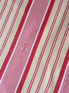 DISTRESSED - Ticking in beige, yellow and red stripes. Spain c.1950 - Lot of 4 pieces