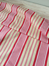 DISTRESSED - Ticking in beige, yellow and red stripes. Spain c.1950 - Lot of 4 pieces
