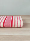 Ticking in beige, yellow and red stripes. Spain c.1950 - Lot of 3 pieces