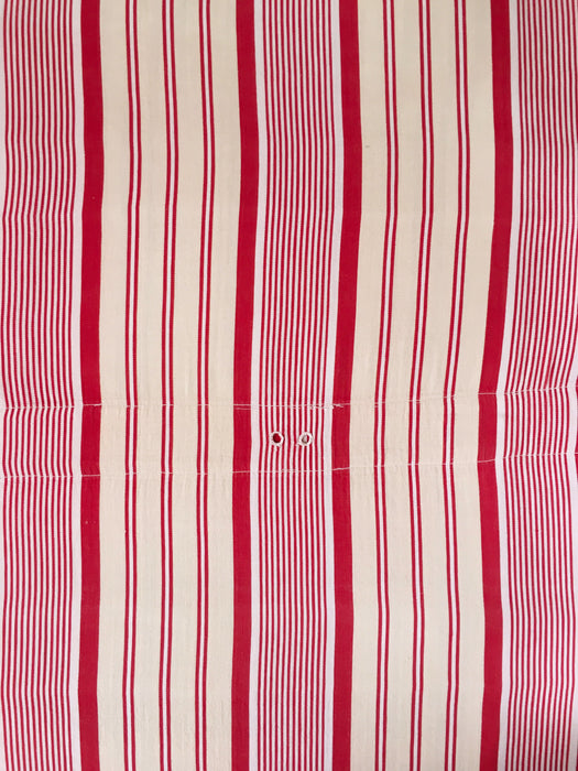 Ticking in beige, yellow and red stripes. Spain c.1950 - Lot of 3 pieces