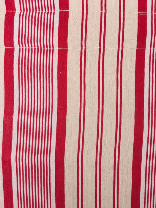 Ticking in beige, yellow and red stripes. Spain c.1950 - Lot of 3 pieces