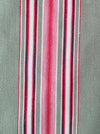 Ticking in beige, pink and red stripes. Spain c.1950 - 48×166 cm