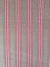 Ticking in beige, pink and red stripes. Spain c.1950 - 122×154 cm 