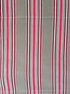 Ticking in beige, pink and red stripes. Spain c.1950 - 122×154 cm 