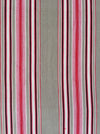 Ticking in beige, pink and red stripes. Spain c.1950 - 122×154 cm 