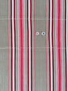 Ticking in beige, pink and red stripes. Spain c.1950 - 122×154 cm 