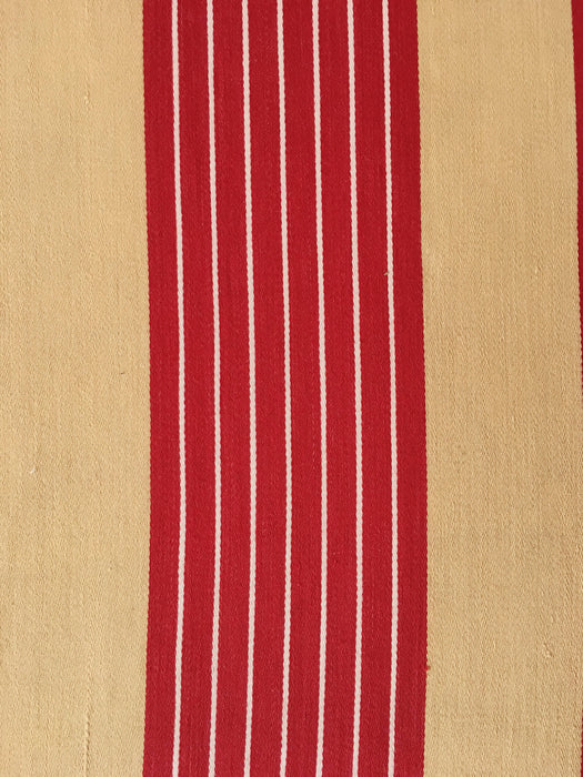 Red Stripes Antique European Ticking Fabric Recovered Panels REC-RA-ROJO-010 - Ticking Depot