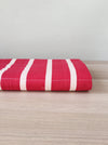 Ticking in white and red stripes. Spain c.1950 - Lot of 3 pieces