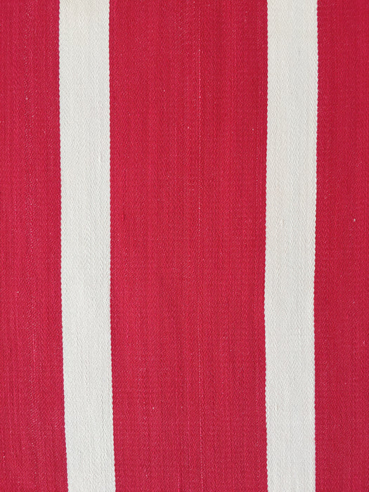 Red Stripes Antique European Ticking Fabric Recovered Panels REC-RA-ROJO-013 - Ticking Depot