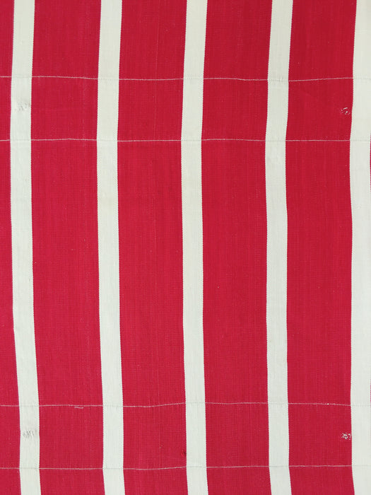 Ticking in white and red stripes. Spain c.1950 - Lot of 3 pieces