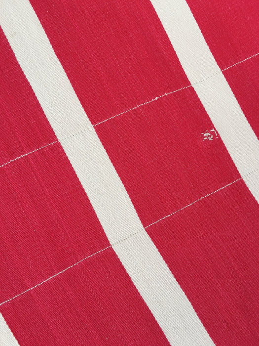 Ticking in white and red stripes. Spain c.1950 - Lot of 3 pieces