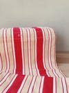 Ticking in white, beige and red stripes. Spain c.1950 - Lot of 2 pieces