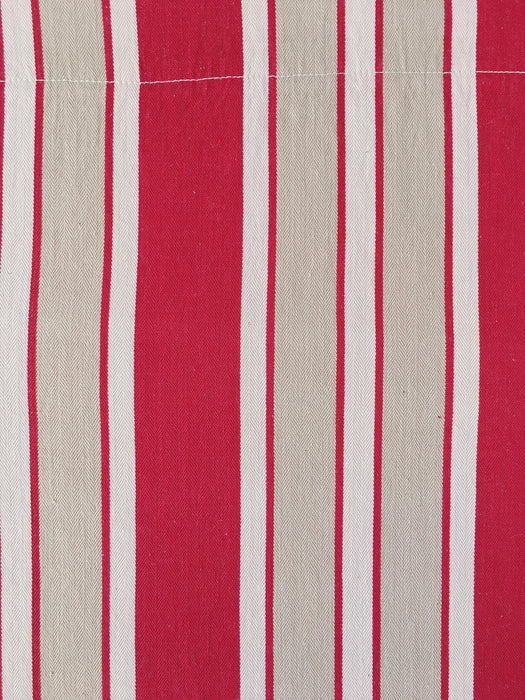 Red Stripes Antique European Ticking Fabric Recovered Panels REC-RA-ROJO-016 - Ticking Depot