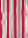 Ticking in white, beige and red stripes. Spain c.1950 - Lot of 2 pieces
