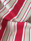Ticking in white, beige and red stripes. Spain c.1950 - Lot of 2 pieces