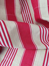 Ticking in white, beige and red stripes. Spain c.1950 - Lot of 3 pieces