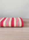 Ticking in white, beige and red stripes. Spain c.1950 - Lot of 3 pieces