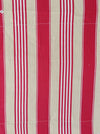 Ticking in white, beige and red stripes. Spain c.1950 - Lot of 3 pieces