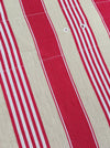 Ticking in white, beige and red stripes. Spain c.1950 - Lot of 3 pieces